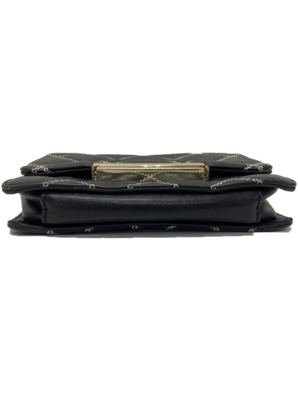 kate spade Black Quilted Leather Crossbody with Gold Chain - Picture 3 of 4
